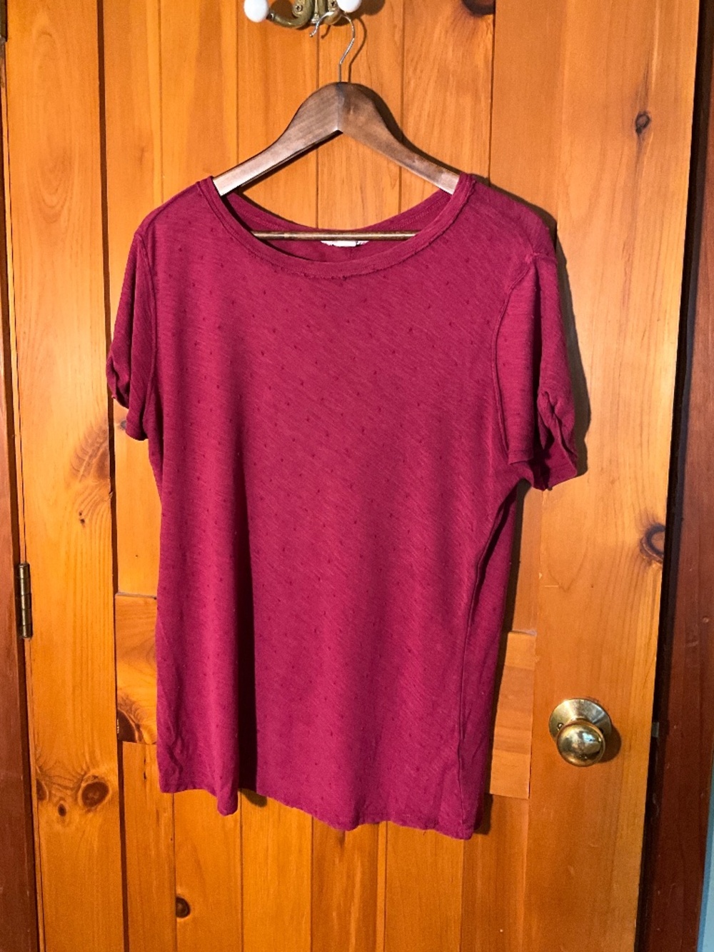 Unique cherry pink top